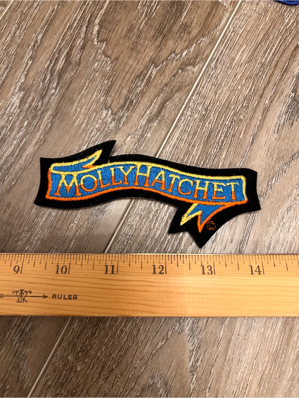 1980s Original Molly Hatchet promo flocked embroidered patch